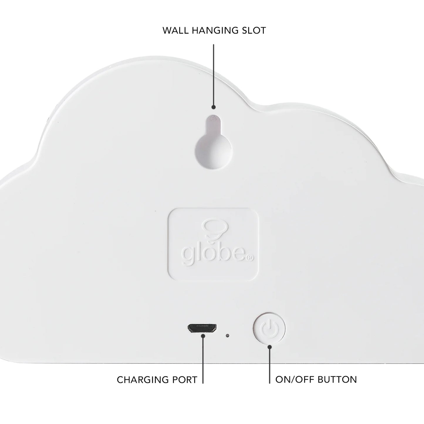 LED Cloud Rechargeable Kids Night Light, Remote Control Included, 3.23" H X 5.9" W