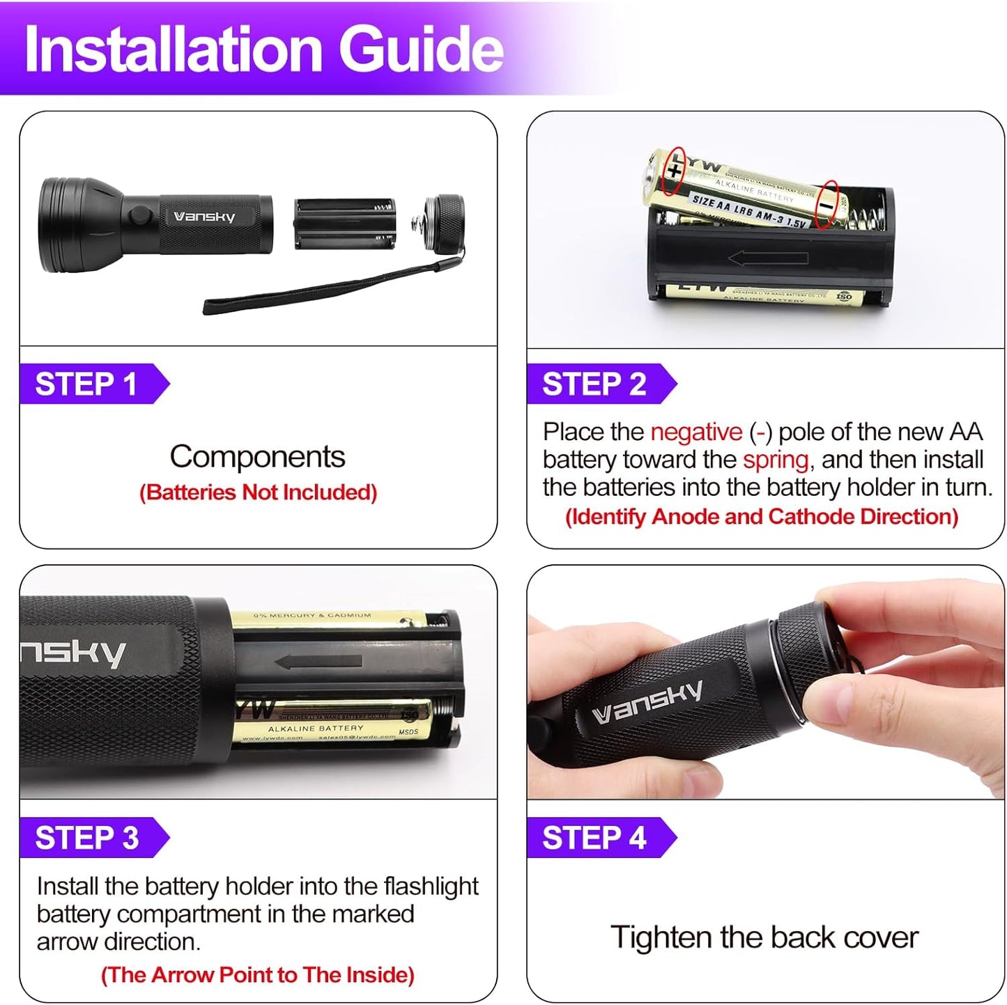 UV Flashlight Black Light UV Lights, 51 LED Ultraviolet Blacklight Pet Urine Detector for Dog Cat Urine,Dry Stains,Bed Bug, Matching with Pet Odor Eliminator
