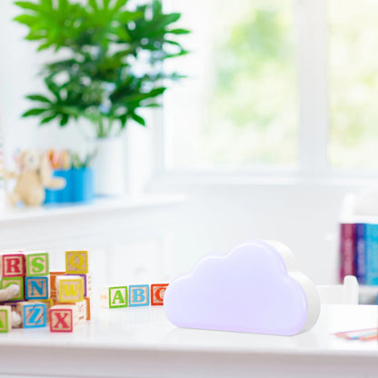 LED Cloud Rechargeable Kids Night Light, Remote Control Included, 3.23" H X 5.9" W