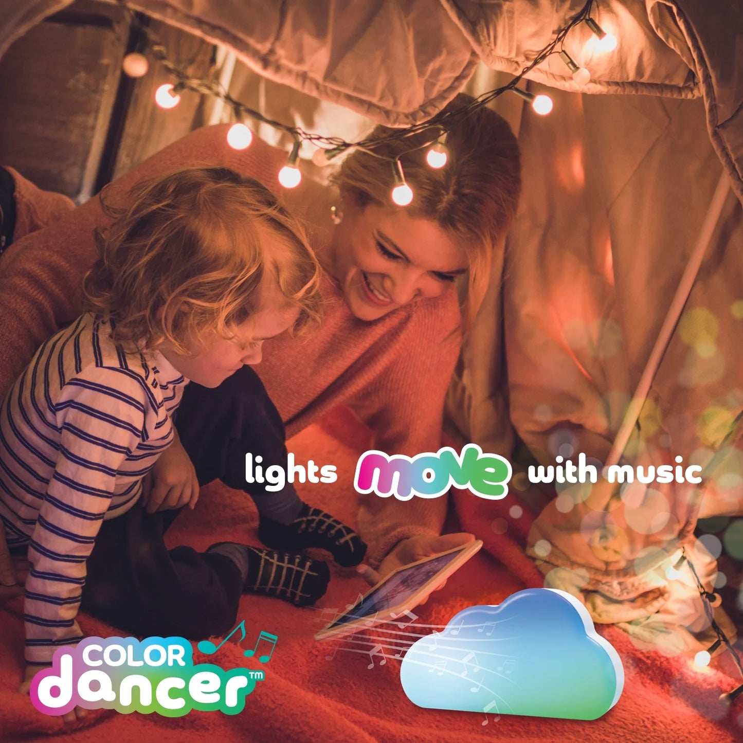 LED Cloud Rechargeable Kids Night Light, Remote Control Included, 3.23" H X 5.9" W