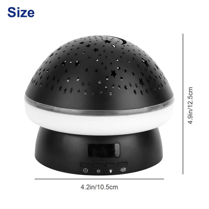 Star Projector Night Light, Baby Starry Ceiling Projection, 360° Rotating Mushroom Lamp for Bedroom Nursery Women Kids Children Gift