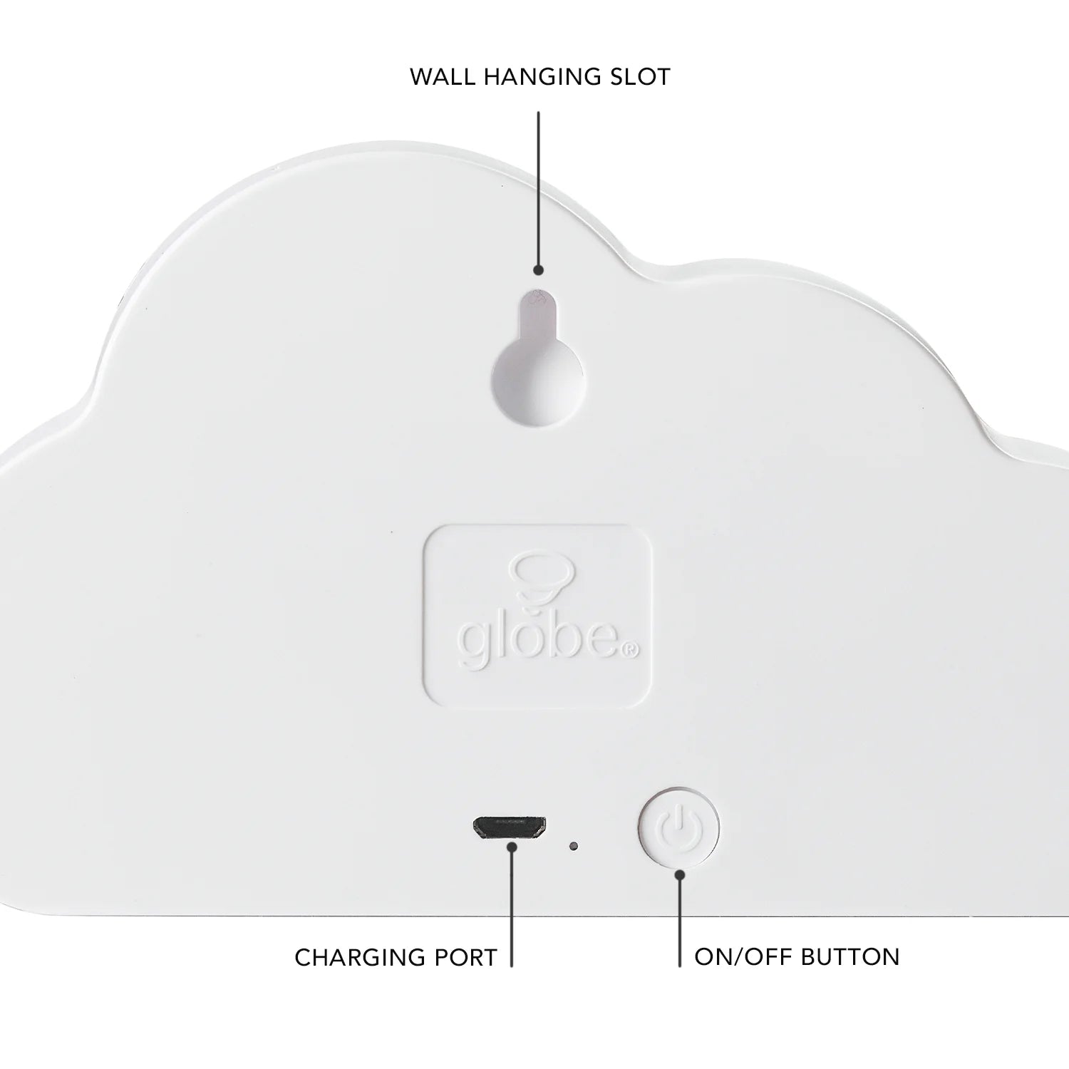 LED Cloud Rechargeable Kids Night Light, Remote Control Included, 3.23" H X 5.9" W